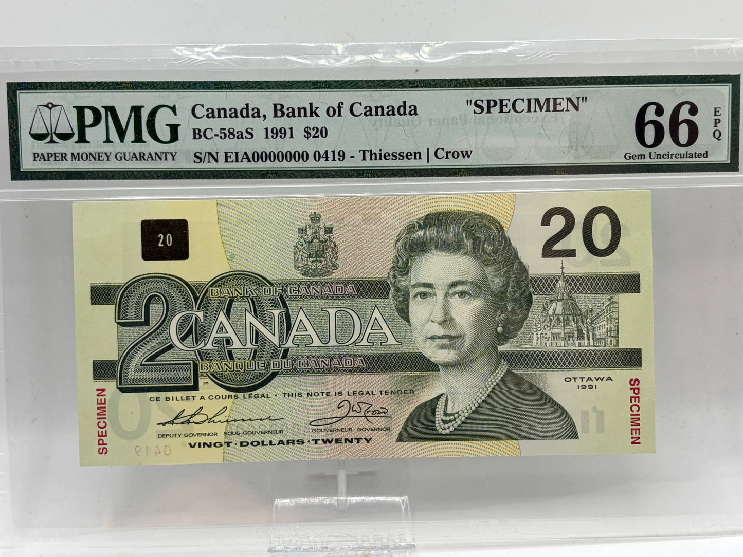 Bird series specimen set. PMG graded 65-66. $2-$100
