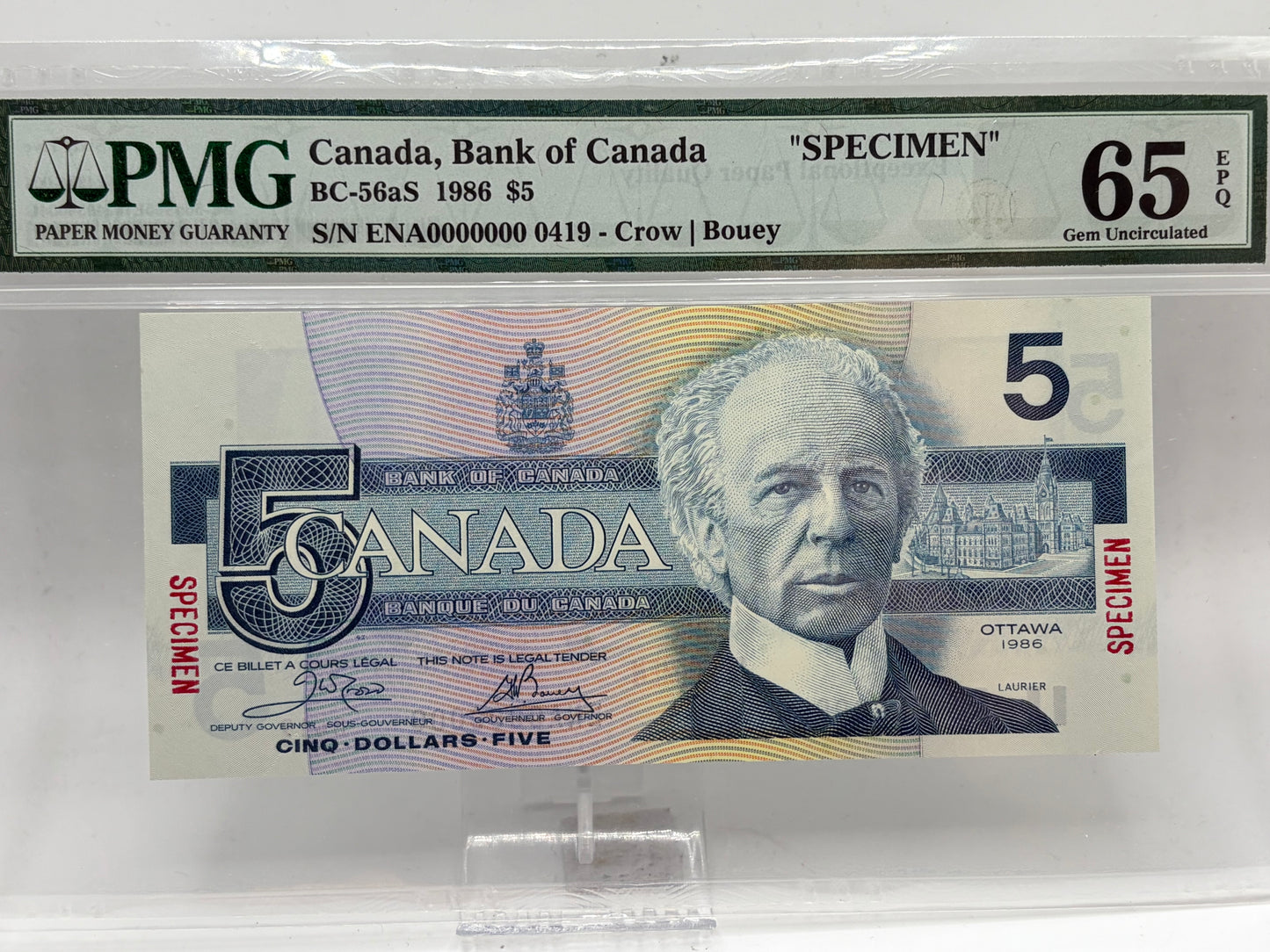 Bird series specimen set. PMG graded 65-66. $2-$100