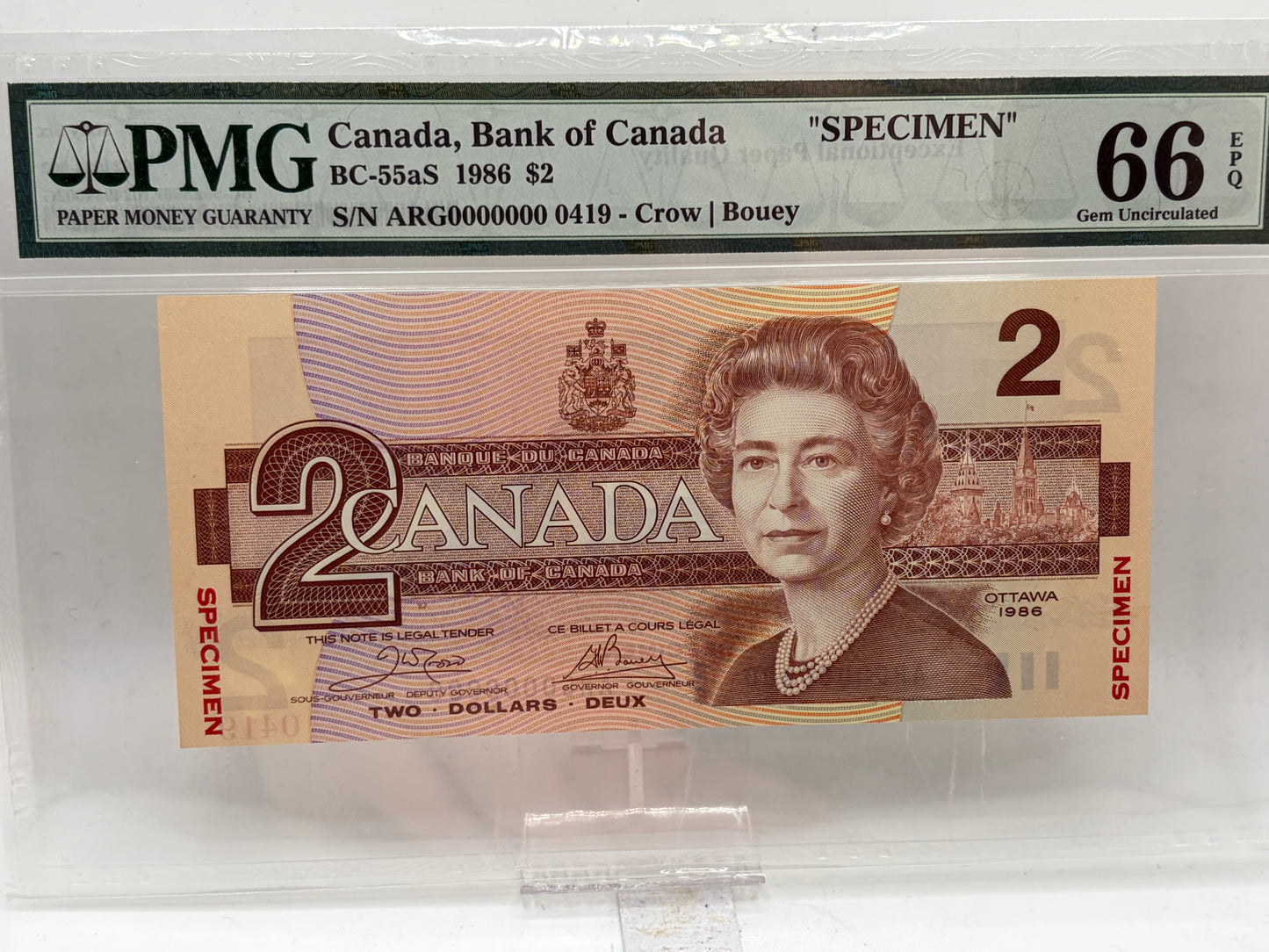 Bird series specimen set. PMG graded 65-66. $2-$100