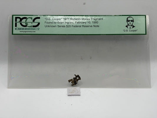 “DB COOPER” 1971 ransom money fragment found by Brian Ingram.