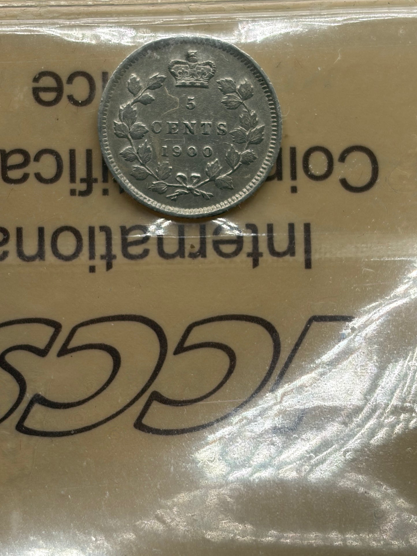 1900 Canada 5 Cents Silver | ICCS VF-30 Round 0 | Victorian Silver Five Cent Coin