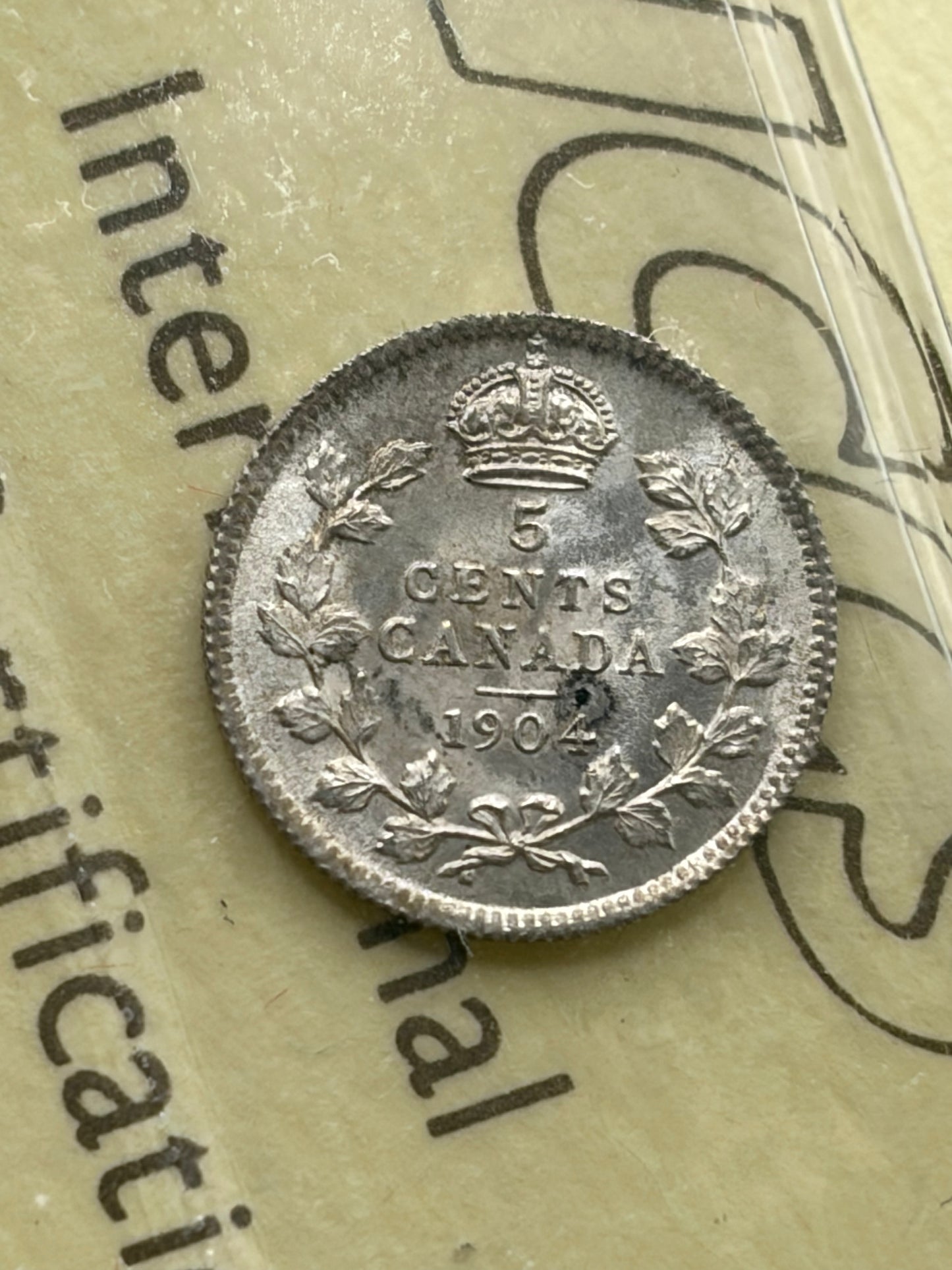 1904 Canada 5 Cents Silver | ICCS MS-65 | King Edward VII Gem Mint State