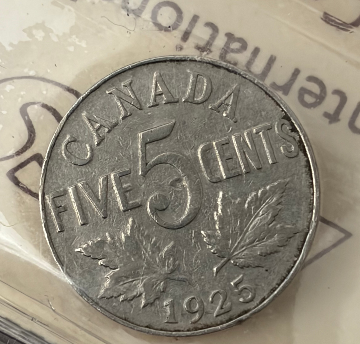 1925 Canada 5 Cents | ICCS VG-10 | Key Date King George V Nickel