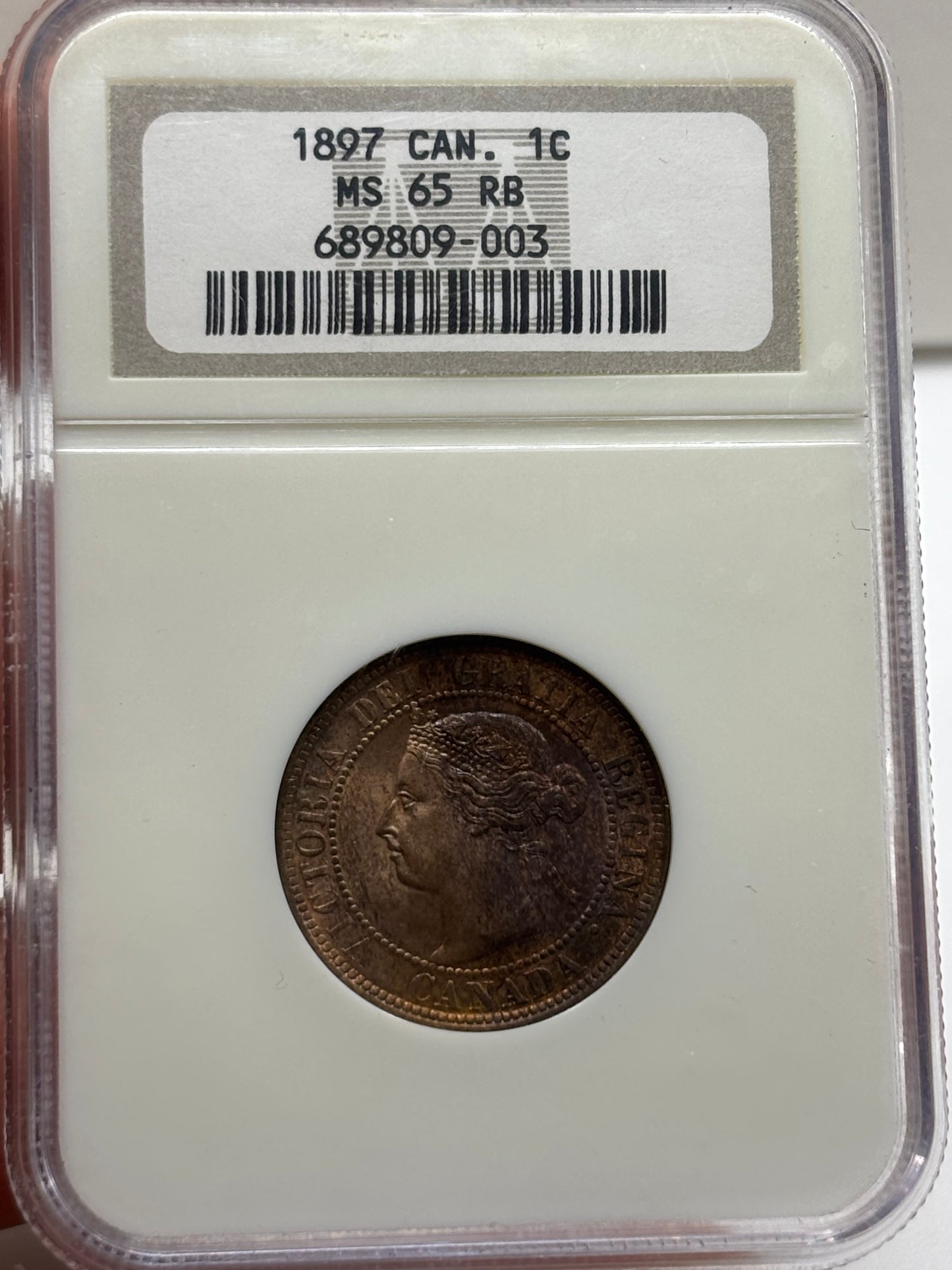 1897 Canada Large Cent NGC Graded MS65 RB