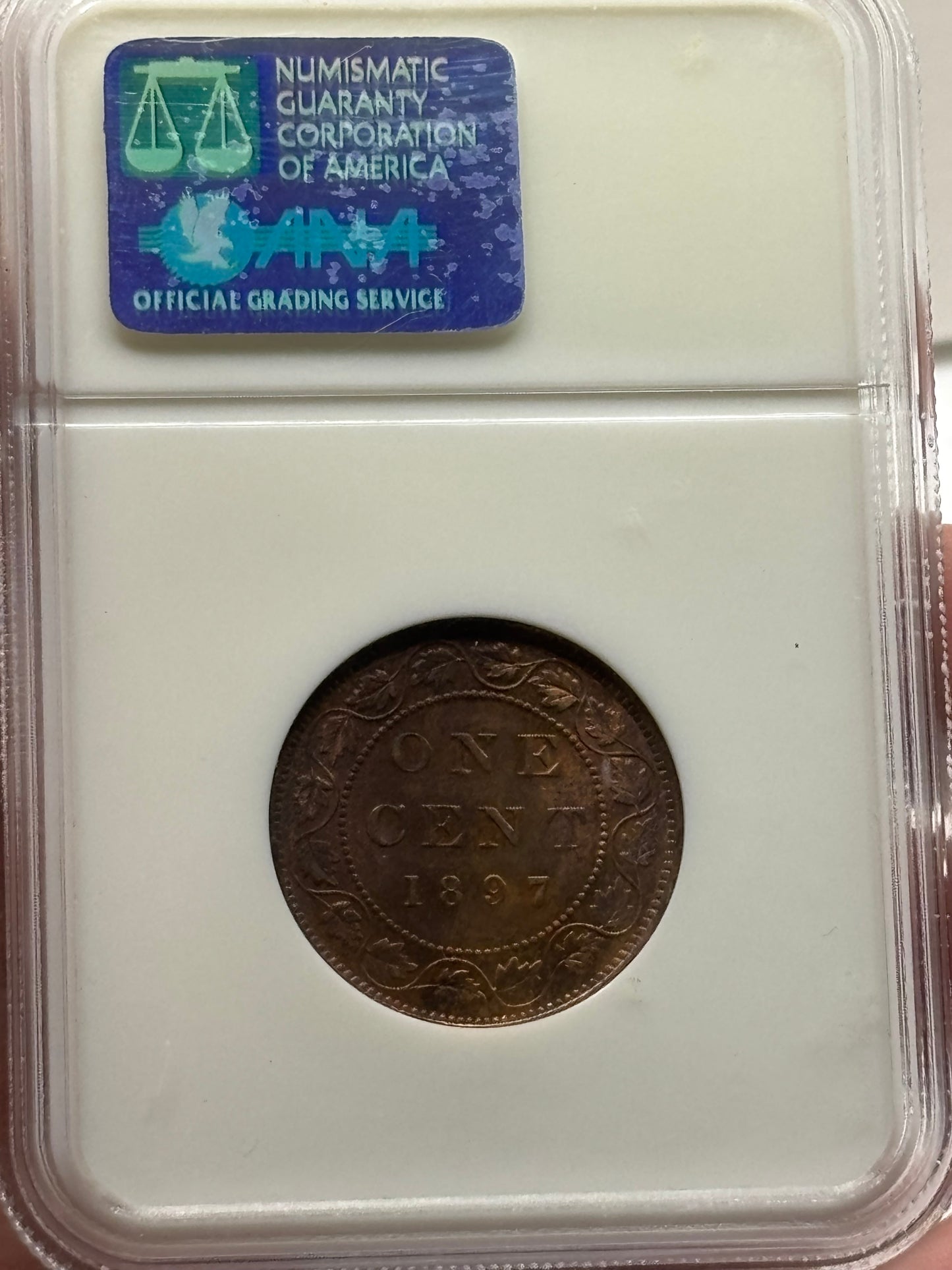1897 Canada Large Cent NGC Graded MS65 RB