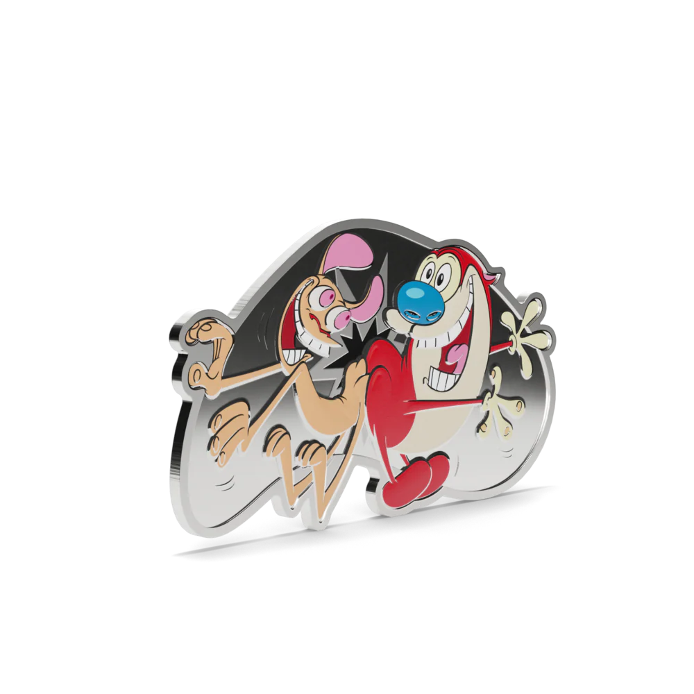 Ren & Stimpy - Butt Bump 1oz Silver Collectible Coin