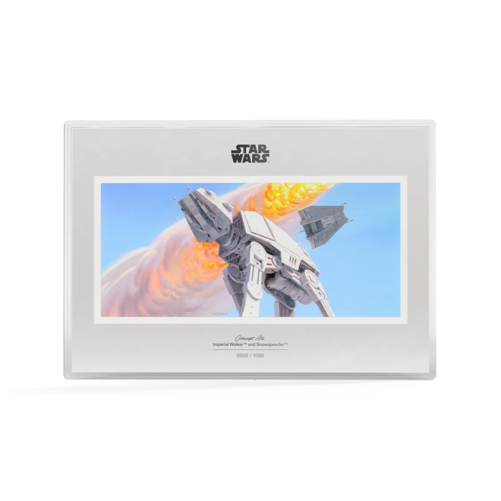 Star Wars™ Concept Art - Imperial Walker™ and Snowspeeder™ 1 oz Silver Collectible Foil