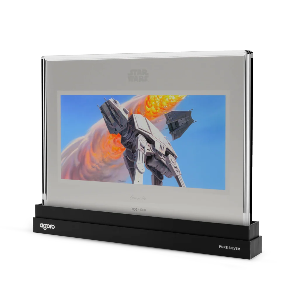 Star Wars™ Concept Art - Imperial Walker™ and Snowspeeder™ 1 oz Silver Collectible Foil