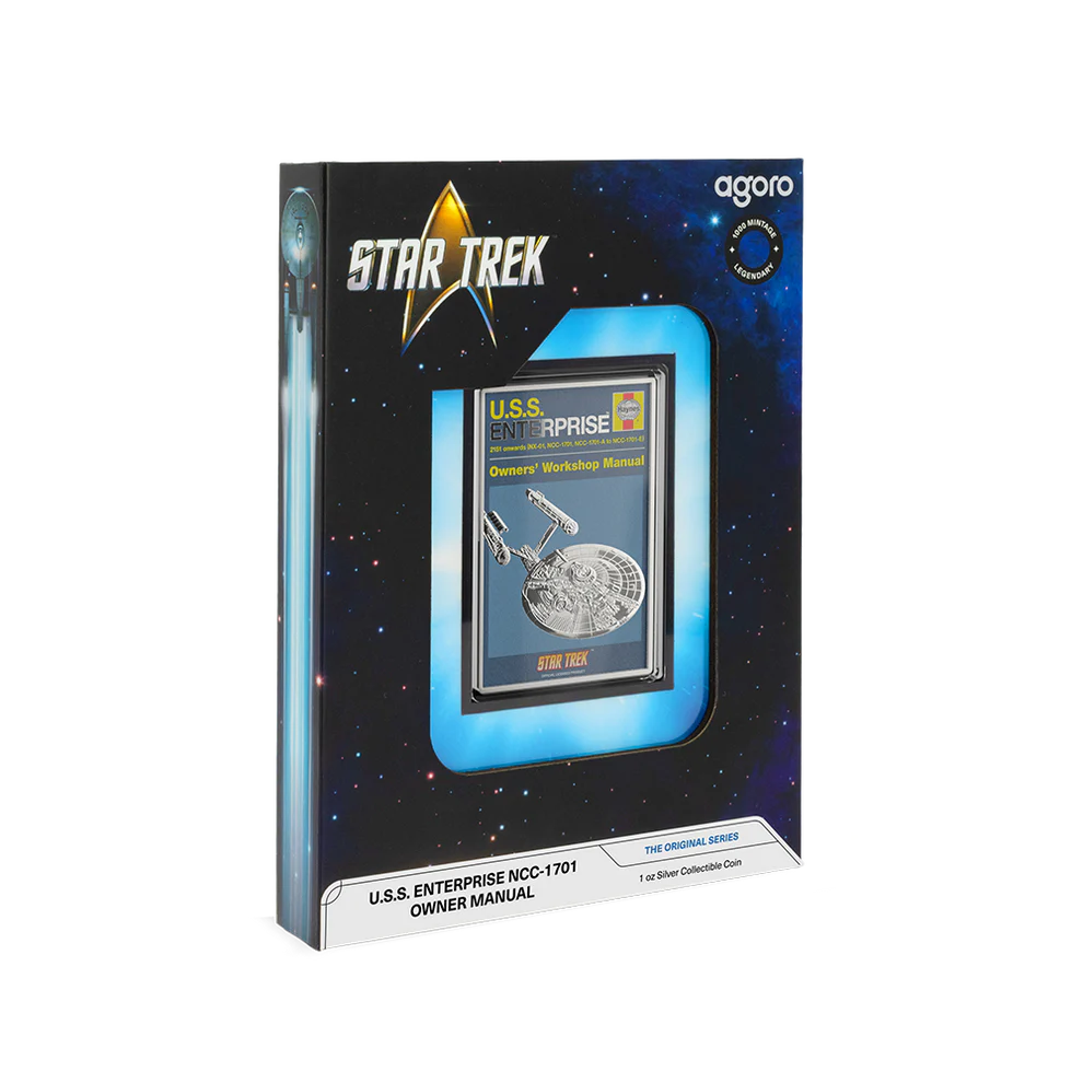 Star Trek - U.S.S. Enterprise NCC-1701 Bridge Owner Manual 1oz Silver Coin