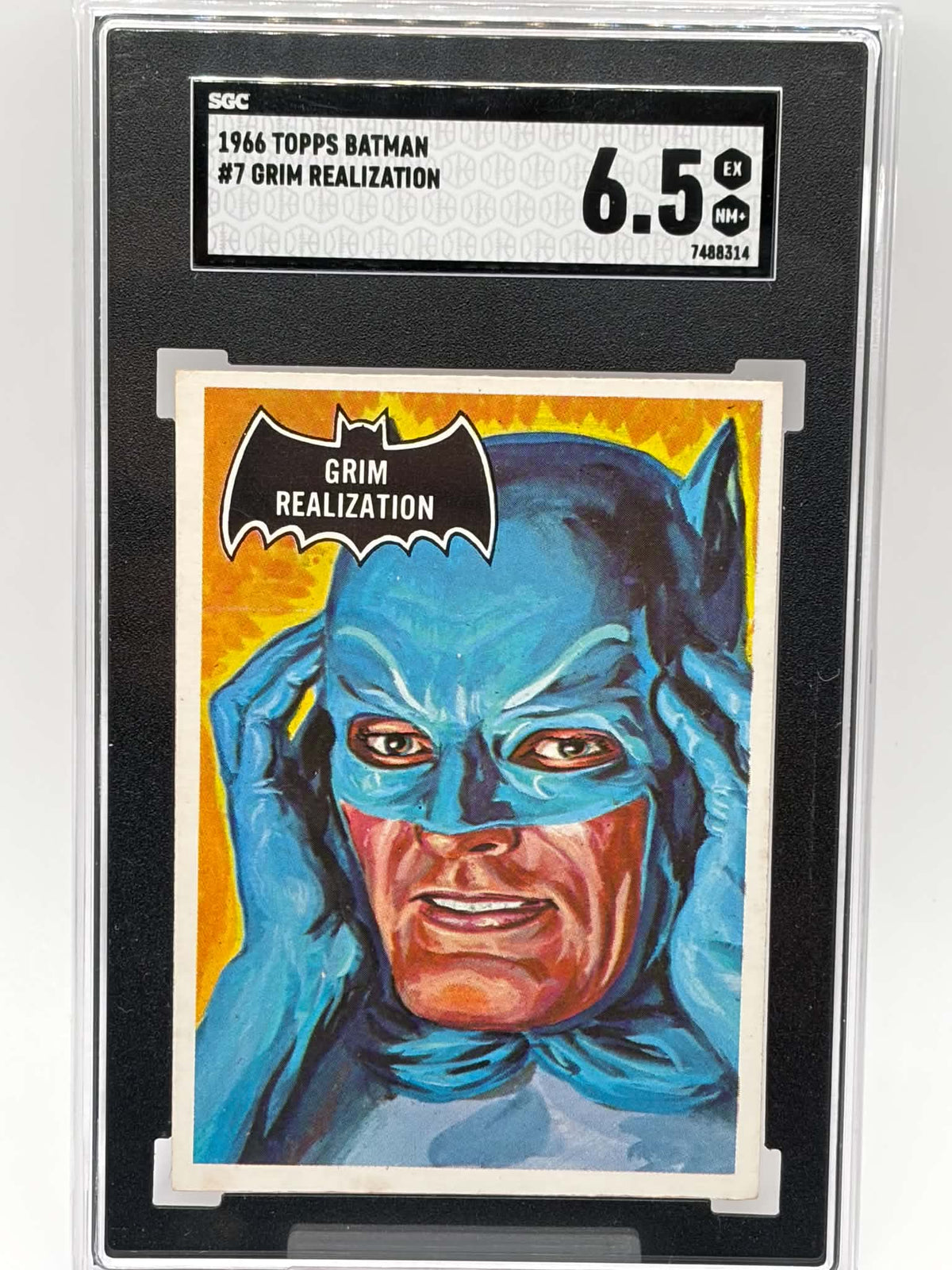 1966 Topps Batman #7 Grim Realization Canadian printing front in SGC 6.5 holder, certification 7488314