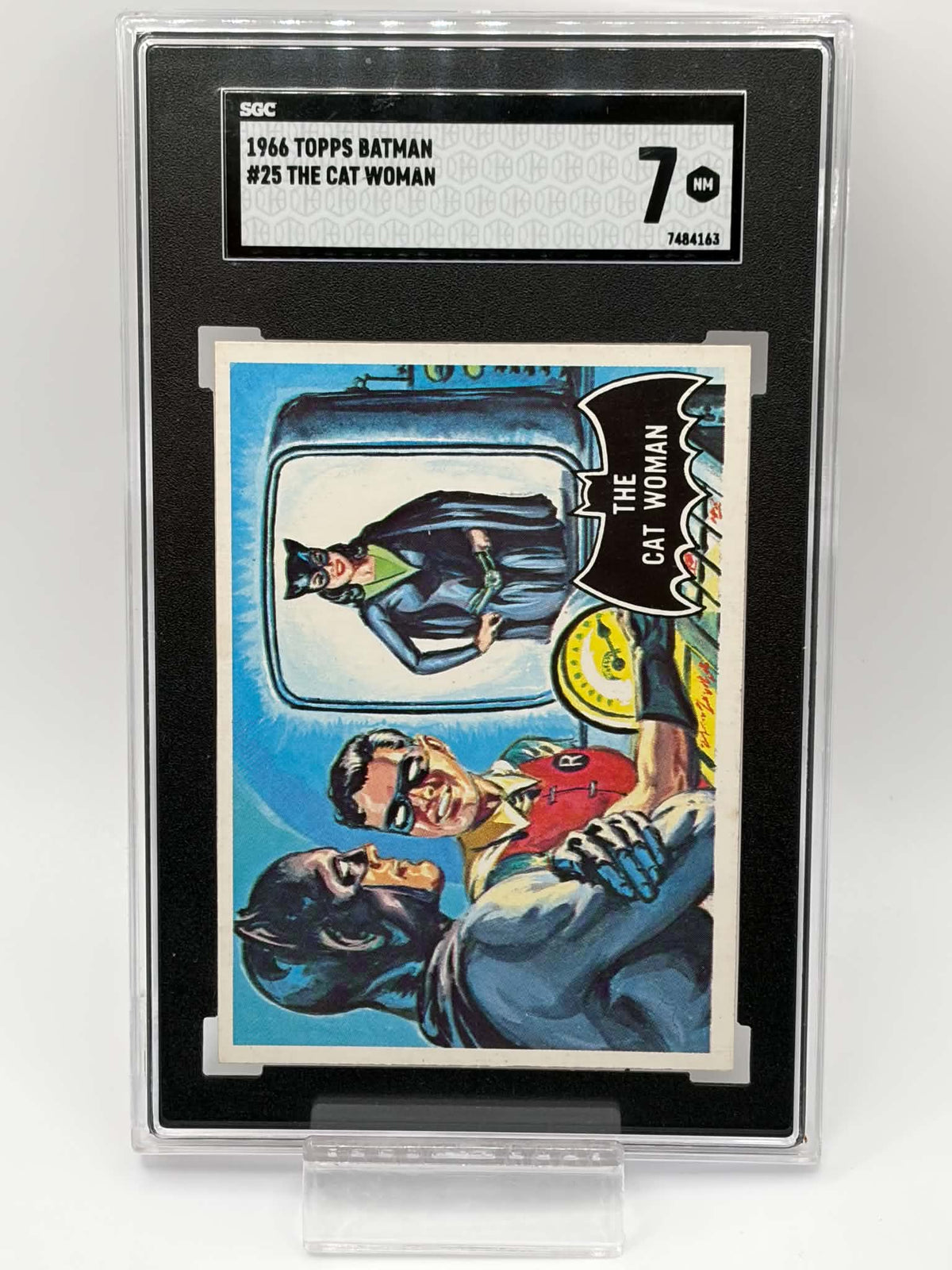 1966 Topps Batman #25 The Cat Woman Canadian printing front, SGC 7 NM certification 7484163