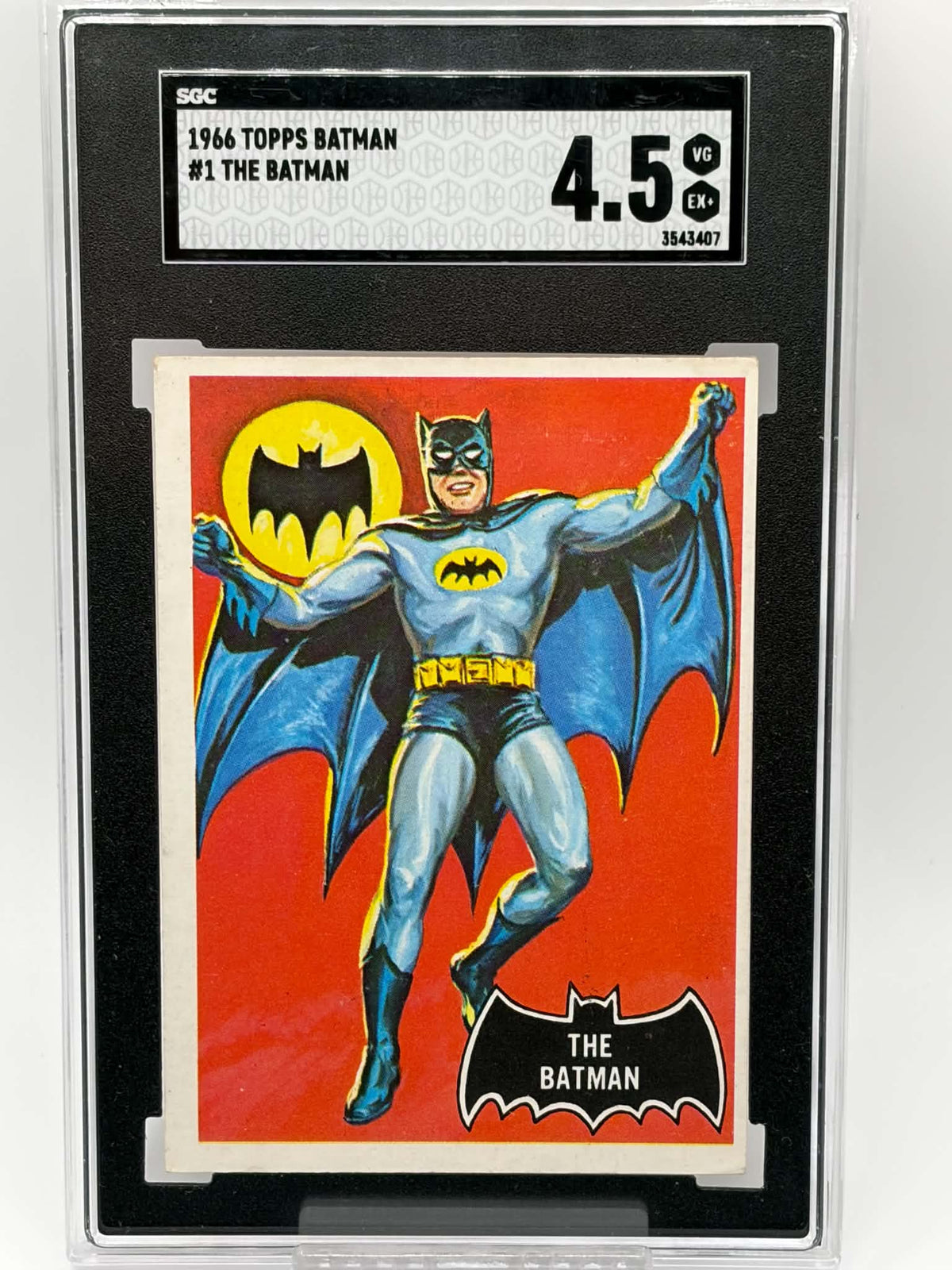 1966 Topps Batman #1 The Batman Canadian printing front, SGC 4.5 VG/EX+ certification 3545407