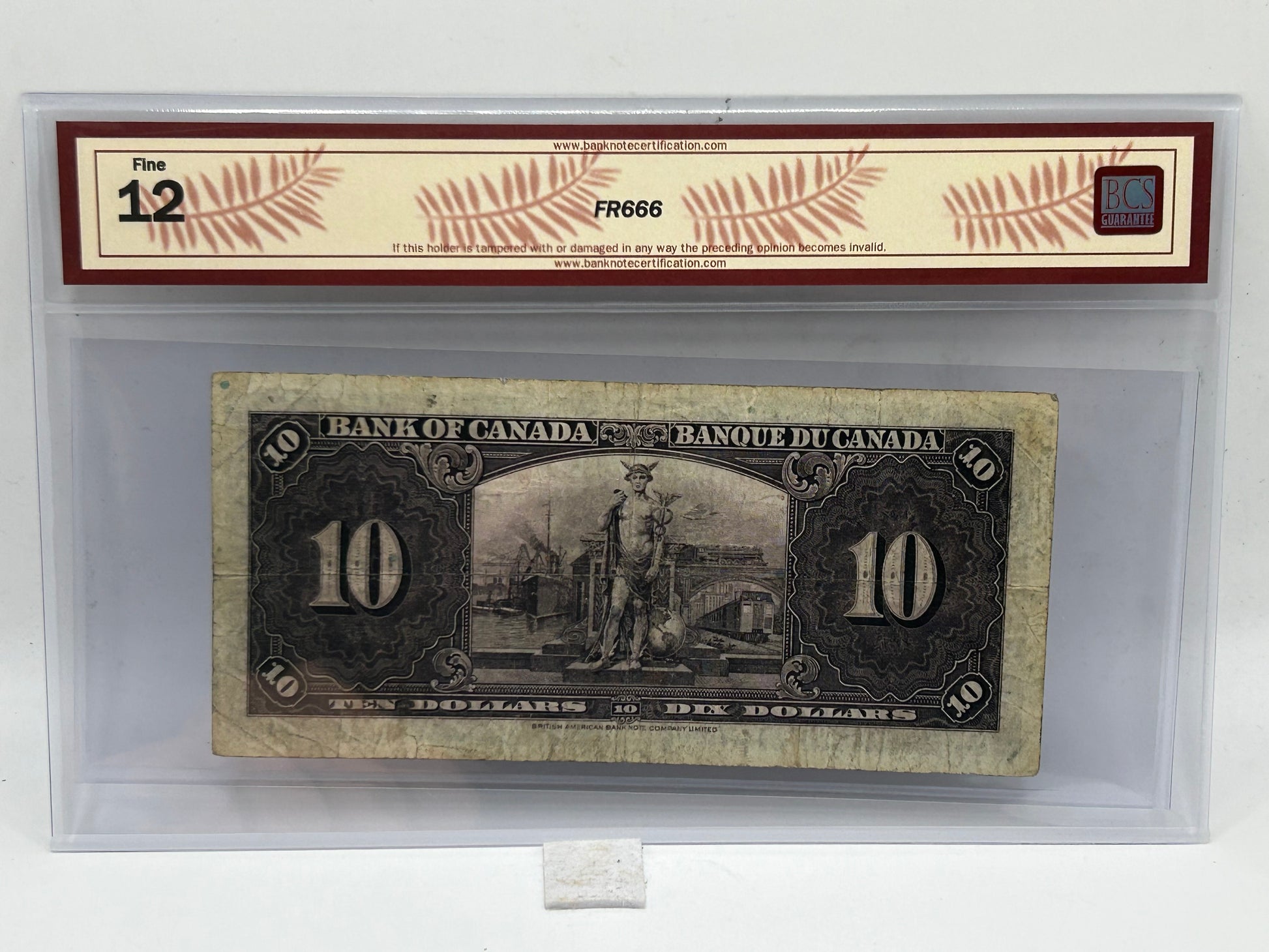 1937 Bank of Canada $10 BC-24b Gordon-Towers BCS Fine 12 - Obverse