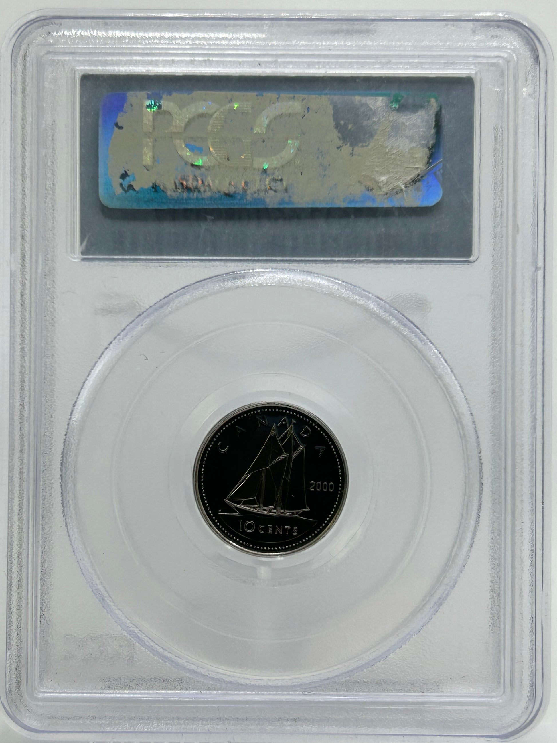 2000-P Canada 10 Cents PCGS MS 66 — Bluenose Reverse