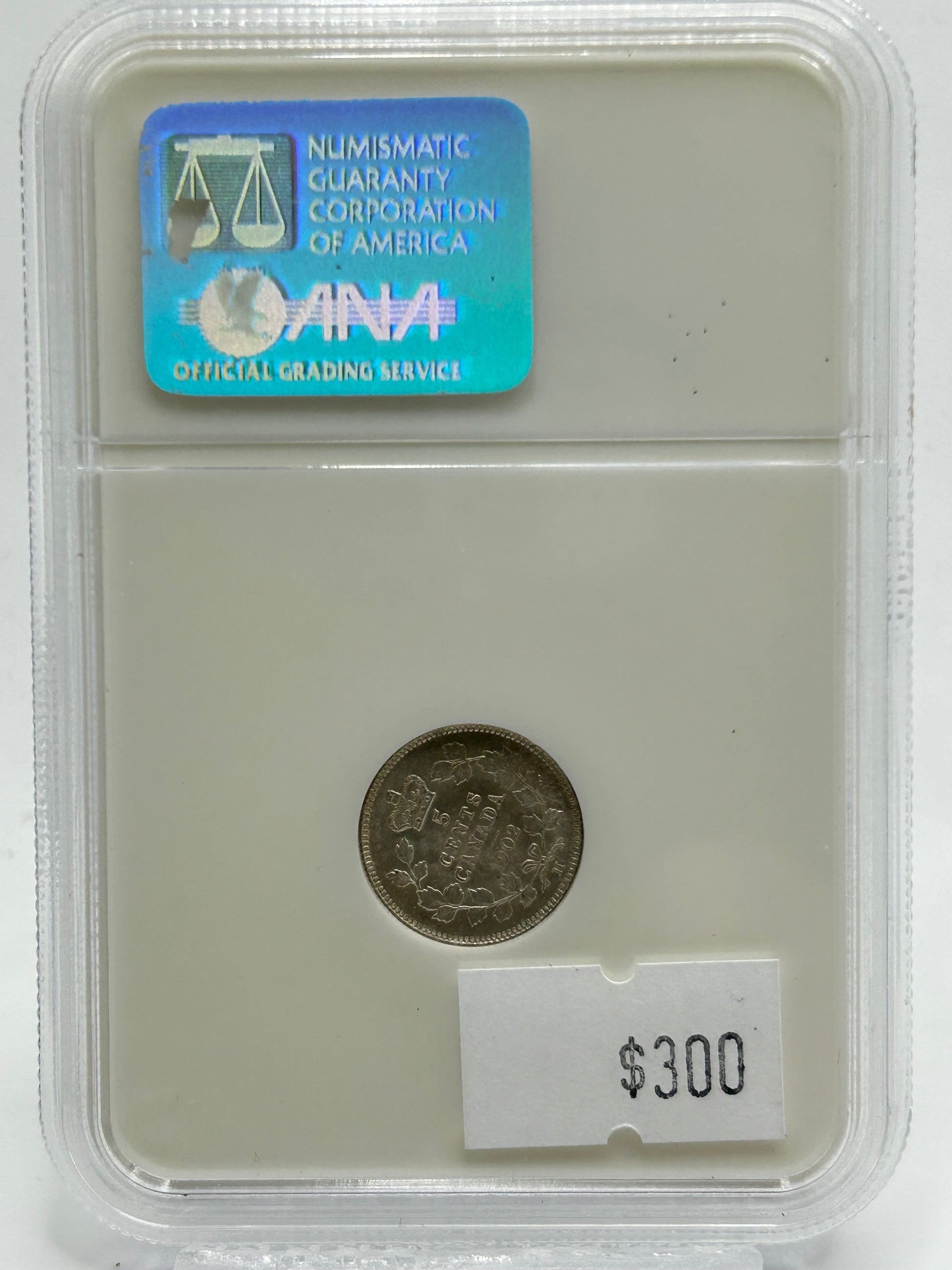 1902H Canada 5 Cents NGC MS 65 Large H — Reverse