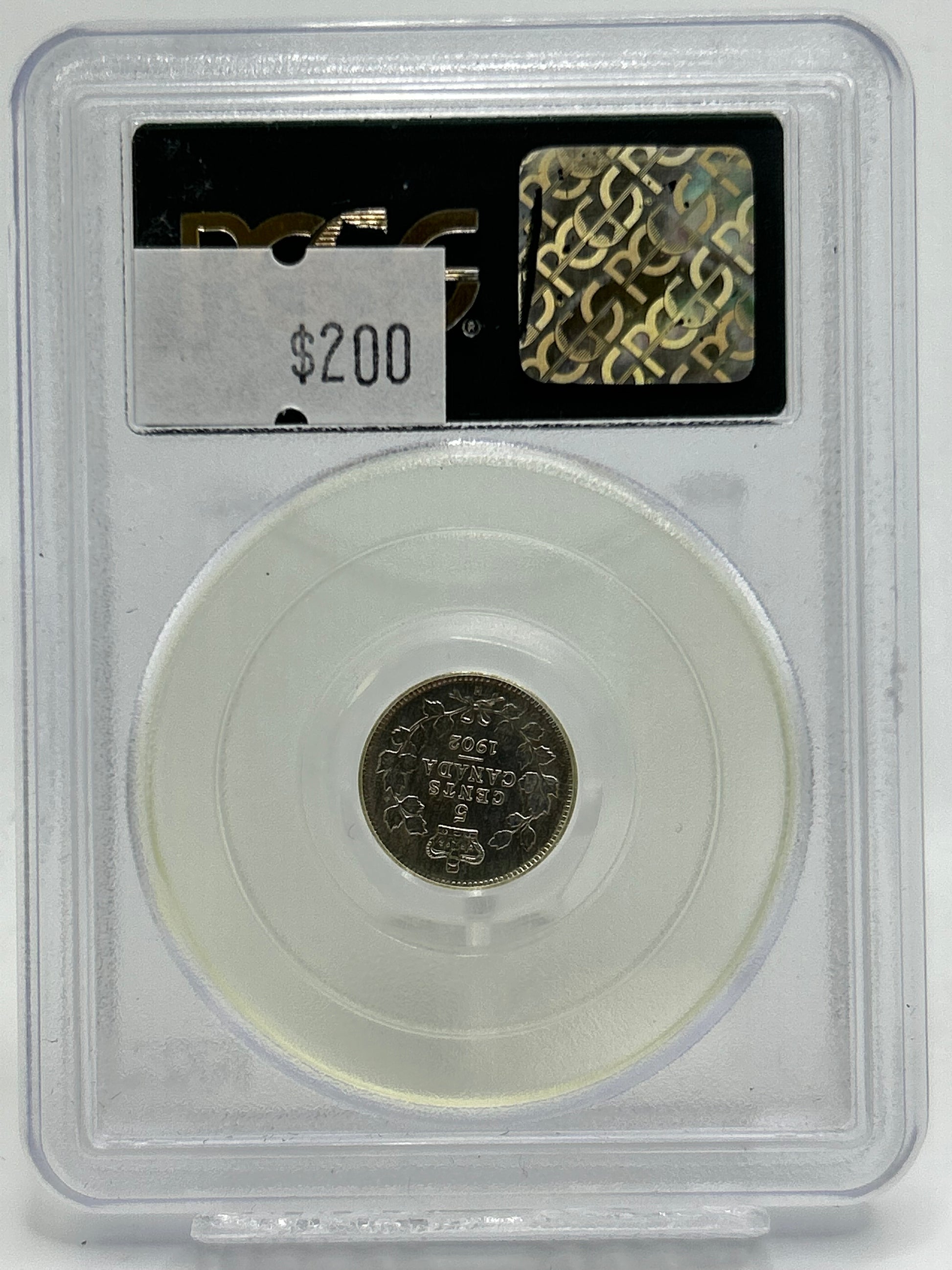 1902-H Canada 5 Cents PCGS MS 62 Small H — Reverse