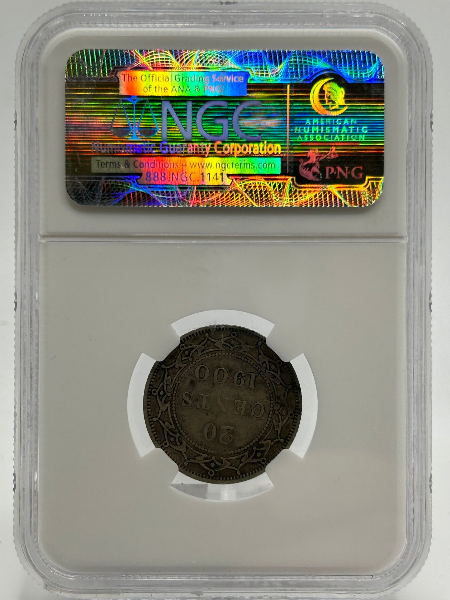 1900 Newfoundland 20 Cents NGC XF 40 — Reverse