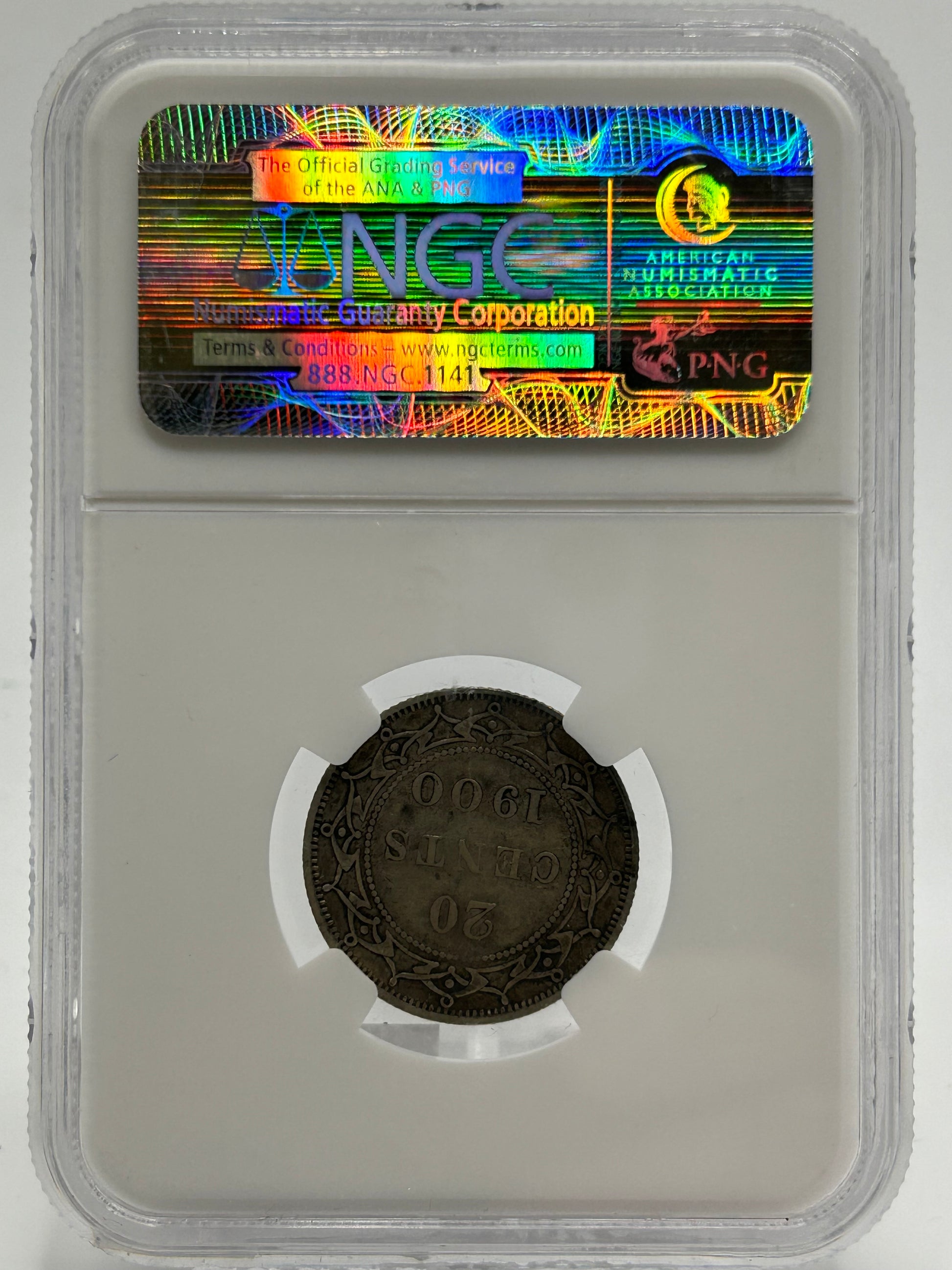 1900 Newfoundland 20 Cents NGC XF 40 — Reverse