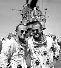 Cooper and Conrad on Deck