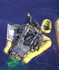 Armstrong and Scott with Hatches Open
