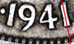 Canada 50 cent 1941 wide date