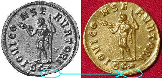 Fake diocletian aureus