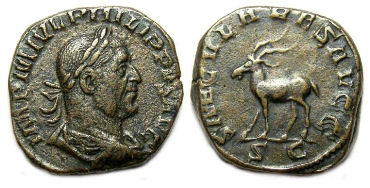 Philip I, AD 244-249. Bronze sestertius. millenium issue.