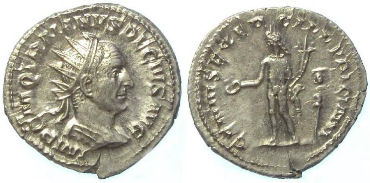Trajan Decius, AD 249-251. Silver Antoninianus